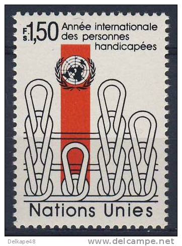 United Nations Nations Unies Geneve 1981 Mi YT 98 Sc 100 ** Int. Year Of Disabled Persons / Personnes Handicapées - Handicaps
