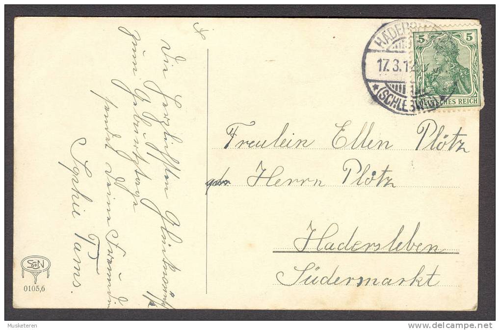 Germany PPC Woman Frau Femme Old Post Card Used Locally In HADERSLEBEN Schleswig 1912 (2 Scans) - Nordschleswig