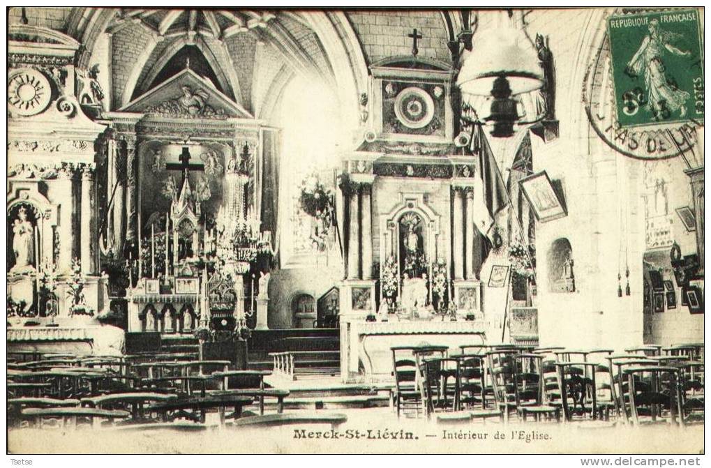 Merck-St-Liévin - Intérieur De L'Eglise -1913 - Cappelle La Grande