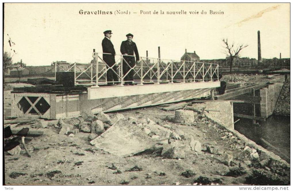 Gravelines - Pont De La Nouvelle Voie Du Bassin -1921 - Gravelines