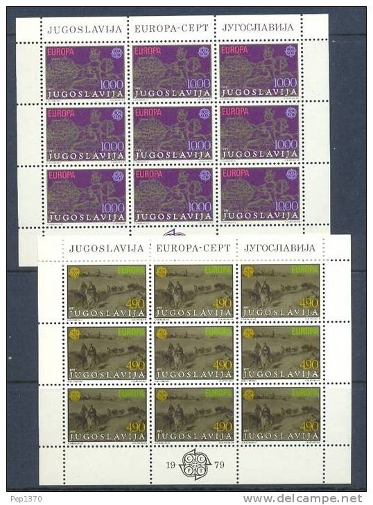 YUGOSLAVIA 1979 - EUROPA CEPT 2 MINI HOJITAS - YVERT 1663/64 - 1979