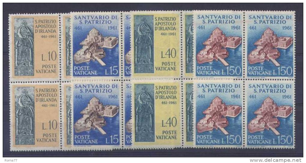 V112 - VATICANO San Patrizio : Serie 313/316 In Quartina  *** - Unused Stamps