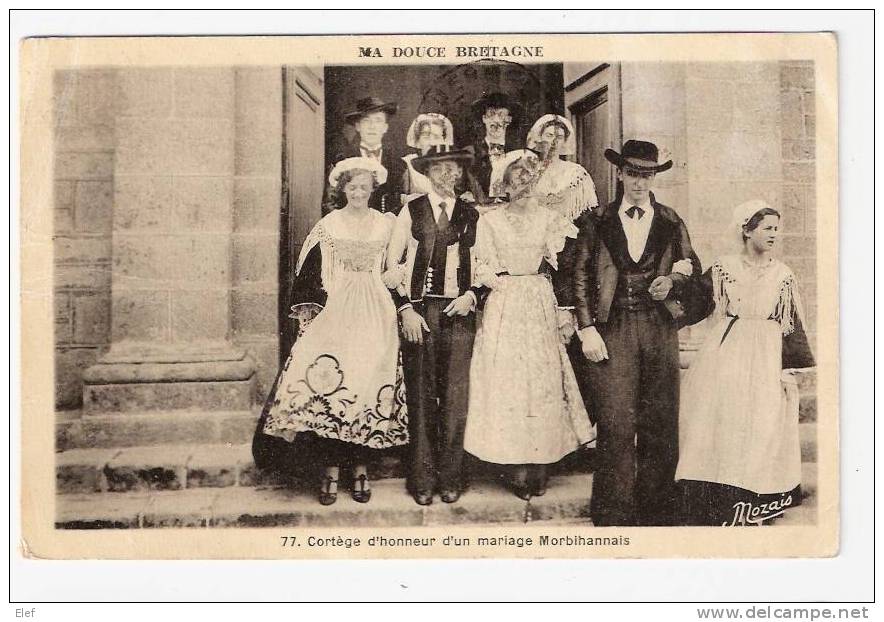 "Ma Douce Bretagne": Cortège D'Honneur D'un Mariage Morbihannais (Morbihan) ; TB - Huwelijken