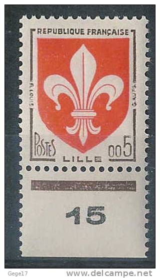 N° 1230 **  1960 Avec Vignette  Et N° - 1941-66 Armoiries Et Blasons