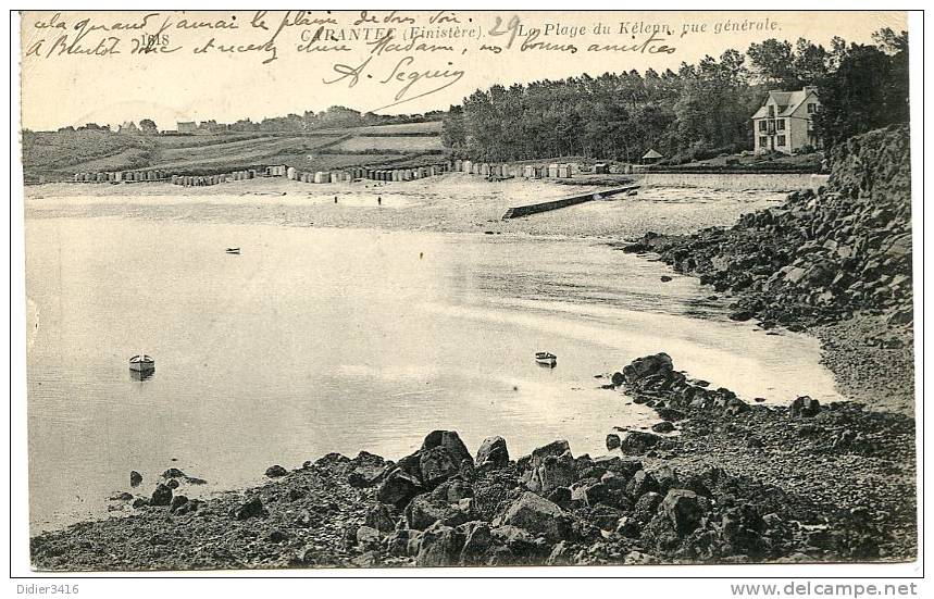 29 CARENTEC La Plage De Kelenn  1919 - Carantec