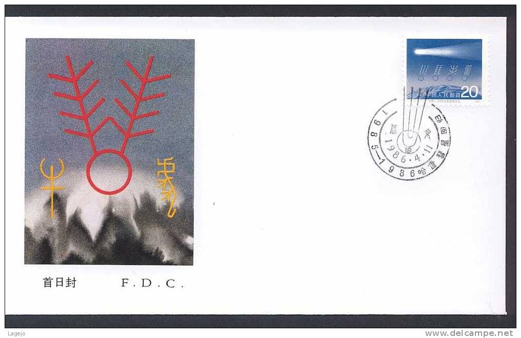 CHINE T109FDC A Comète De Halley - Sterrenkunde