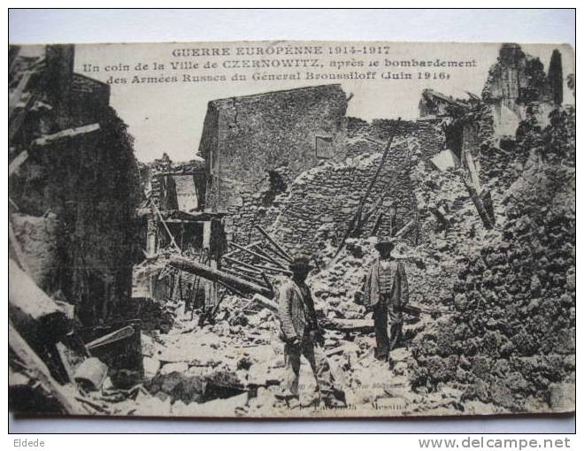 Czernowitz Guerre 1914 WWI German City Bombed By Russian General Broussiloff June 1916 - Ukraine