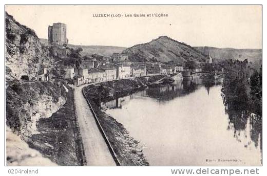 Luzerch - Le Quais Et L'Eglise - Luzech