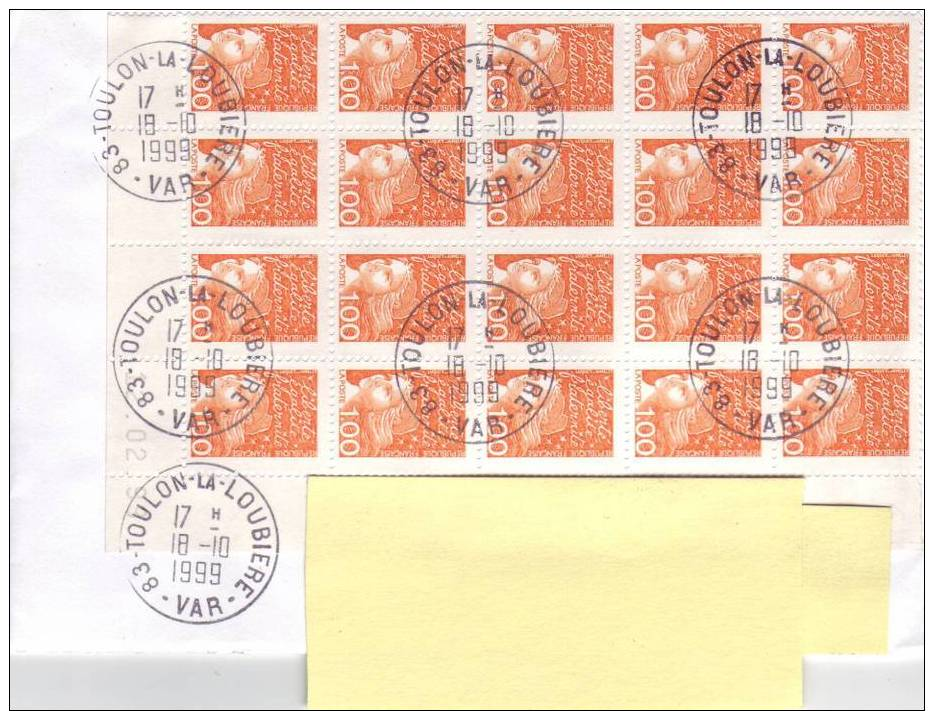 893  Marianne Du 14 Juillet   3089   Sur Lettre - 1961-....