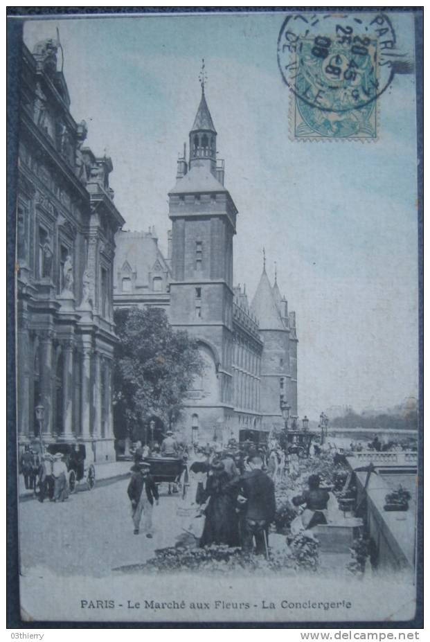 CPA-75-PARIS-LE MARCHE AUX FLEURS-LA CONCIERGERIE- - Petits Métiers à Paris