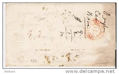 IB078/  BRIT:  INDIEN - Lucknow 1860 (rot/red) Stempel Nr. 162, Zentrisch Auf Marke - 1858-79 Kronenkolonie