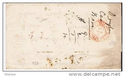 IB078/  BRIT:  INDIEN - Lucknow 1860 (rot/red) Stempel Nr. 162, Zentrisch Auf Marke - 1858-79 Kolonie Van De Kroon