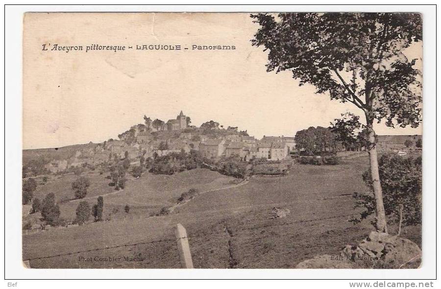 "L'Aveyron Pittoresque" , LAGUIOLE : Panorama; Postée De Chaudes-Aigues, 1928 - Laguiole