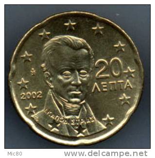 Grèce 20 Cts Euro Sans "E" Dans L'étoile 2002 Spl - Griekenland