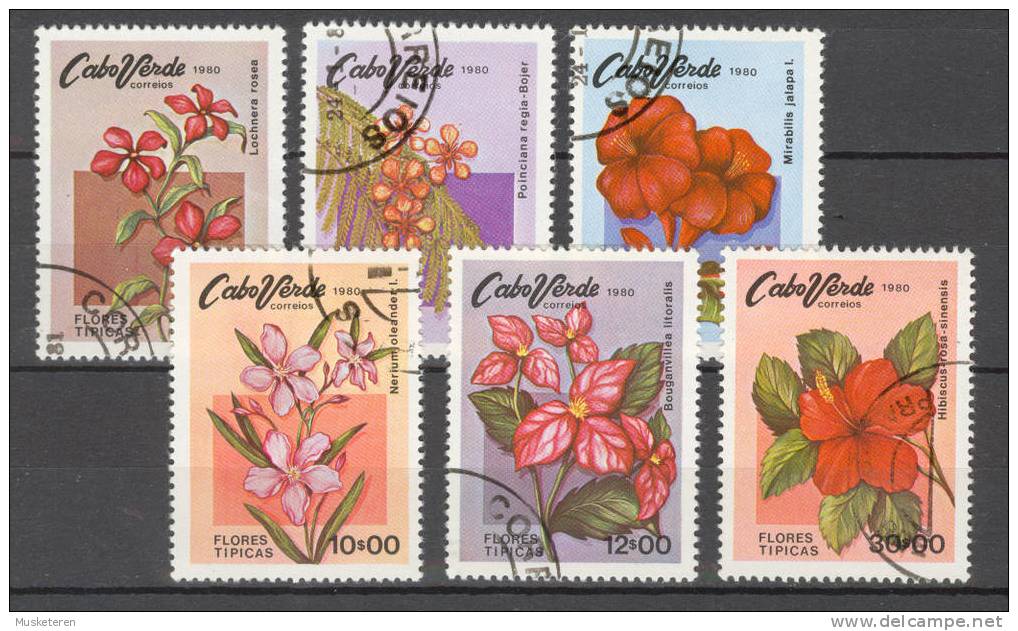 Cabo Verde 1980 SG. 498-503 Flowers Blumen Set Of 6 Used - Islas De Cabo Verde