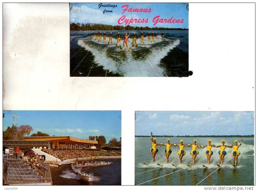 3 Water Ski Postcards - Carte Sur Le Ski Nautique - Ski Nautique
