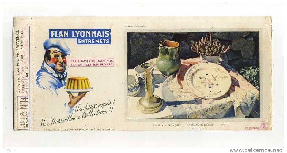 - BUVARD . FLAN LYONNAIS . SERIE A PROVENCE N°14 - Lebensmittel