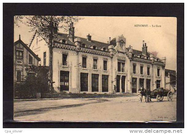 21 AUXONNE Gare, Extérieur, Attelage, Ed Prély, 1914 - Auxonne