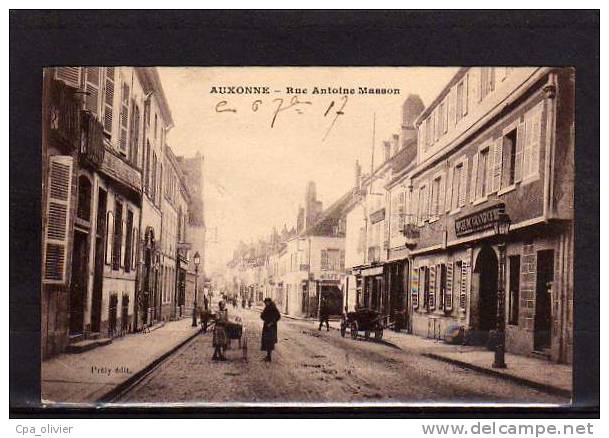 21 AUXONNE Rue Antoine Masson, Animée, Hotel Du Grand Cerf, Ed Prély, 1917 - Auxonne