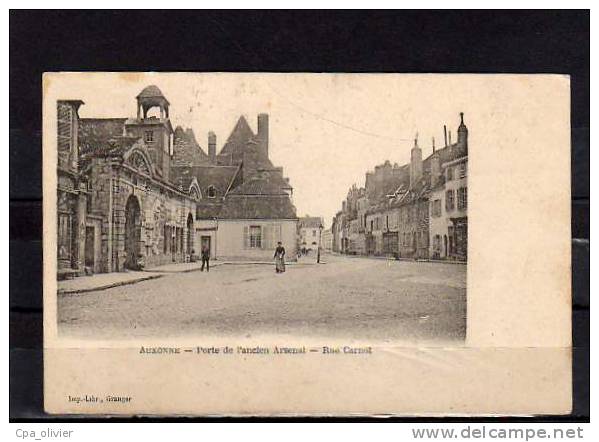 21 AUXONNE Rue Carnot, Porte De L'Ancien Arsenal, Animée, Ed Granger, 1904 - Auxonne