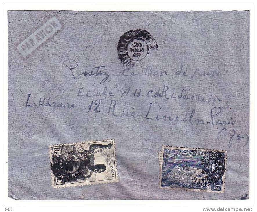 A.O.F. - Lettre Pour  Paris 20/08/1949  Dallay 224 & 227 Cote 22,5 € - Storia Postale