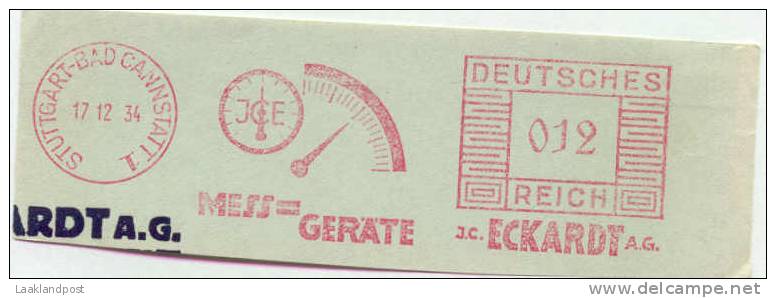 Germany Top Meter Eckardt Measure Instruments Stuttgart 17-12-1934 - Fysica