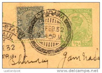 India Postal Stationary Upgraded 13-2-1932 - Andere & Zonder Classificatie