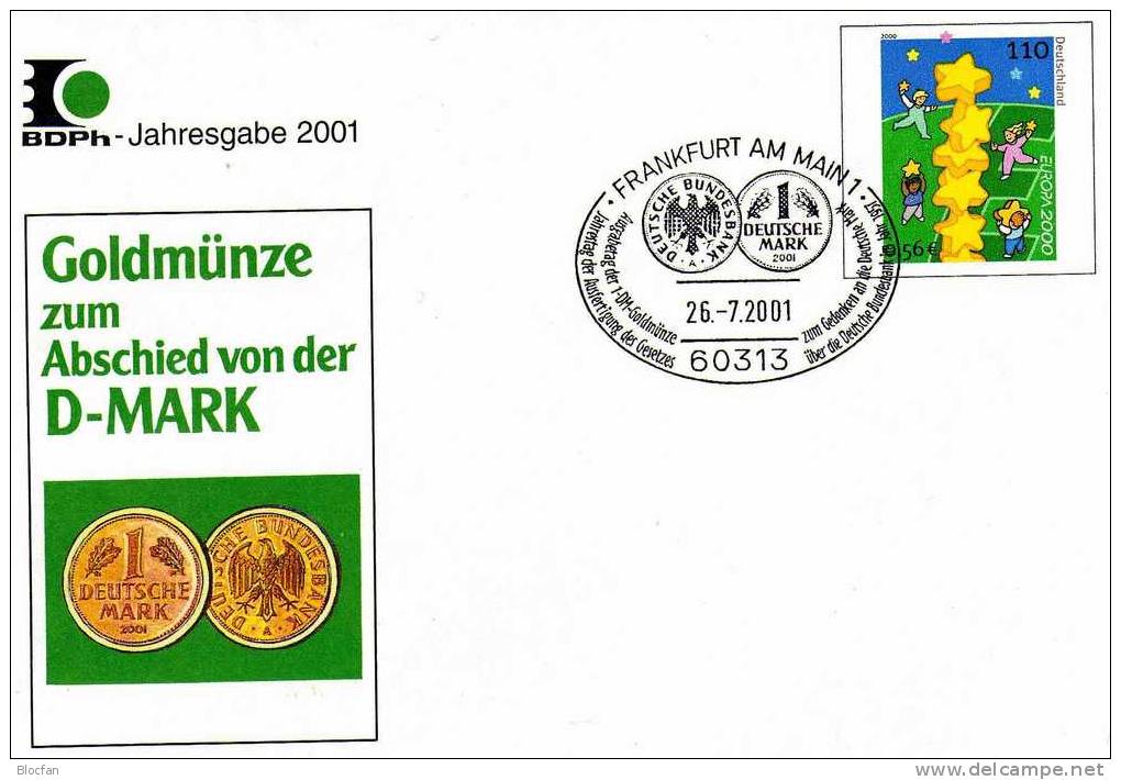 Jahresgabe 2001 CEPT Kinder Bauen Sternenturm BRD USo 19 Jahresgabe 23 SST 16€ - 2001