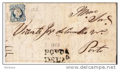 Por016/ PORTUGAL -  Pedro V  Vollrandig,1857,  Povoa De Lanhoso (small  Village) Mit Textinhalt - Brieven En Documenten