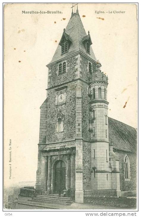 Marolles-les-Braults -- Eglise - Le Clocher - JQ86 - Marolles-les-Braults