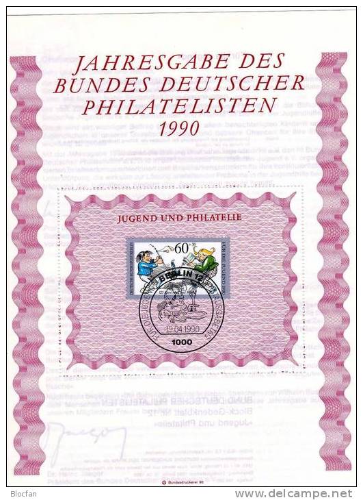 Max Und Moritz Jahresgabe 1990 Jugend **/o Berlin 868/1, BRD 1455/8+Jahresblock 12 SST 52€ - Fairy Tales, Popular Stories & Legends