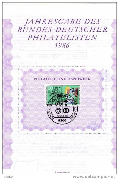 Jugend Handwerksberufe Jahresgabe 1986 BRD ** / O 1274/7 + Jahresblock 8 SST 41€ - Sonstige & Ohne Zuordnung