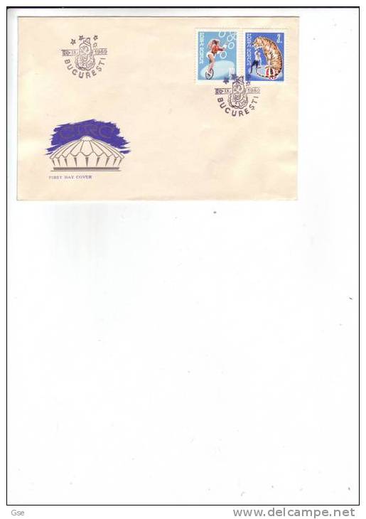 ROMANIA 1969 - FDC Con Annullo Speciale Illustrato  - Circo - Lettres & Documents