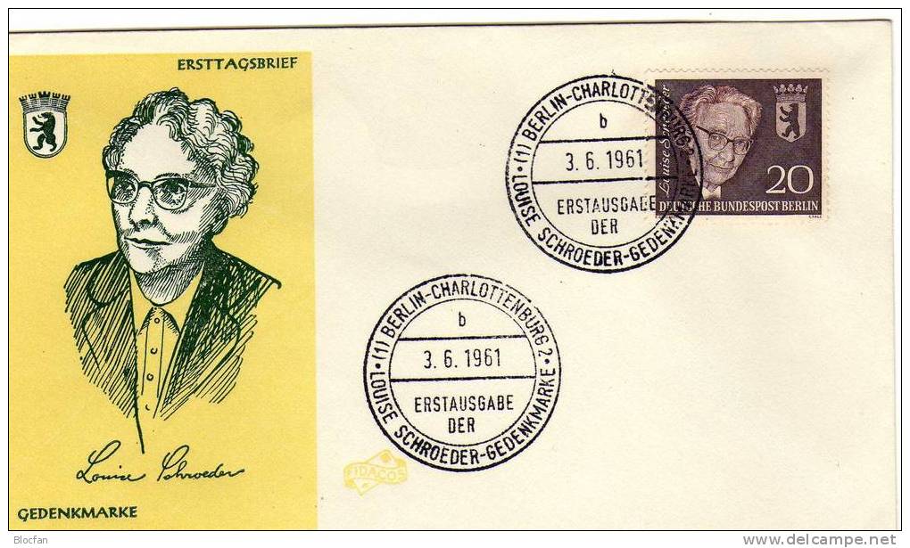 4. TT Oberbürgermeisterin Berlins Louise Schroeder Berlin **/o 198 + FDC 5€ - Mother's Day