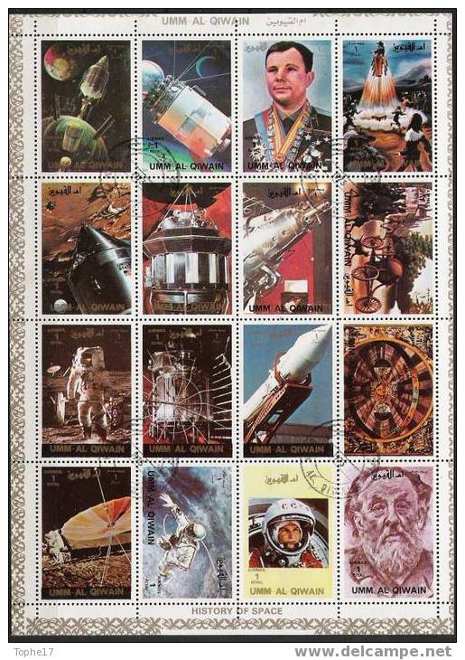 Umm Al Qiwain  Feuillet De 16 Timbres - 16  Stamps - Asia