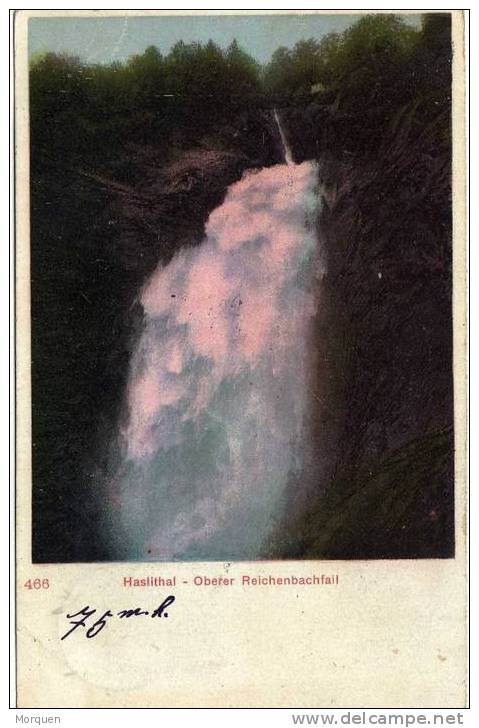 Postal Grindelwald , Alpes Berneses (Suiza) A Marseille 1903. TASA - Storia Postale