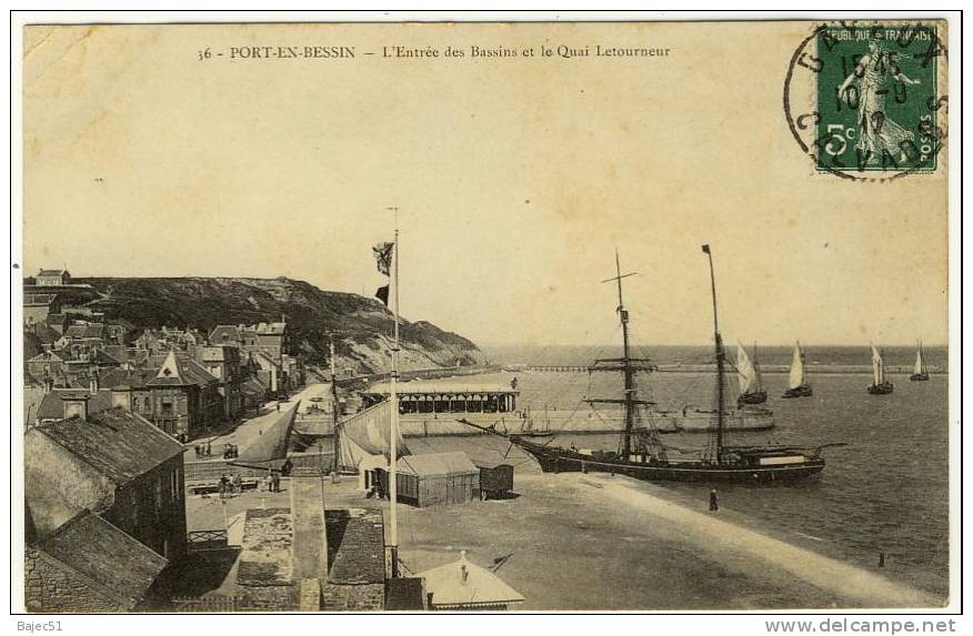 1 Cpa Port En Bessin - Port-en-Bessin-Huppain