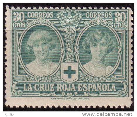 1926. Edifil 332** Pro Cruz Roja 30cts Verde En Nuevo, Catálogo 90? - Ungebraucht