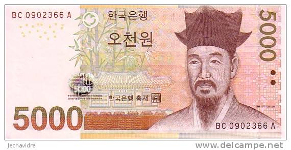 COREE DU SUD   5 000 Won  Non Daté (2006)    Pick 55     ***** BILLET  NEUF ***** - Corée Du Sud