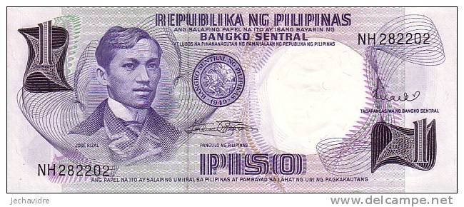 PHILIPPINES   1 Piso  Non Daté (1969)   Pick 142b  Signature 8     ***** BILLET  NEUF ***** - Philippines