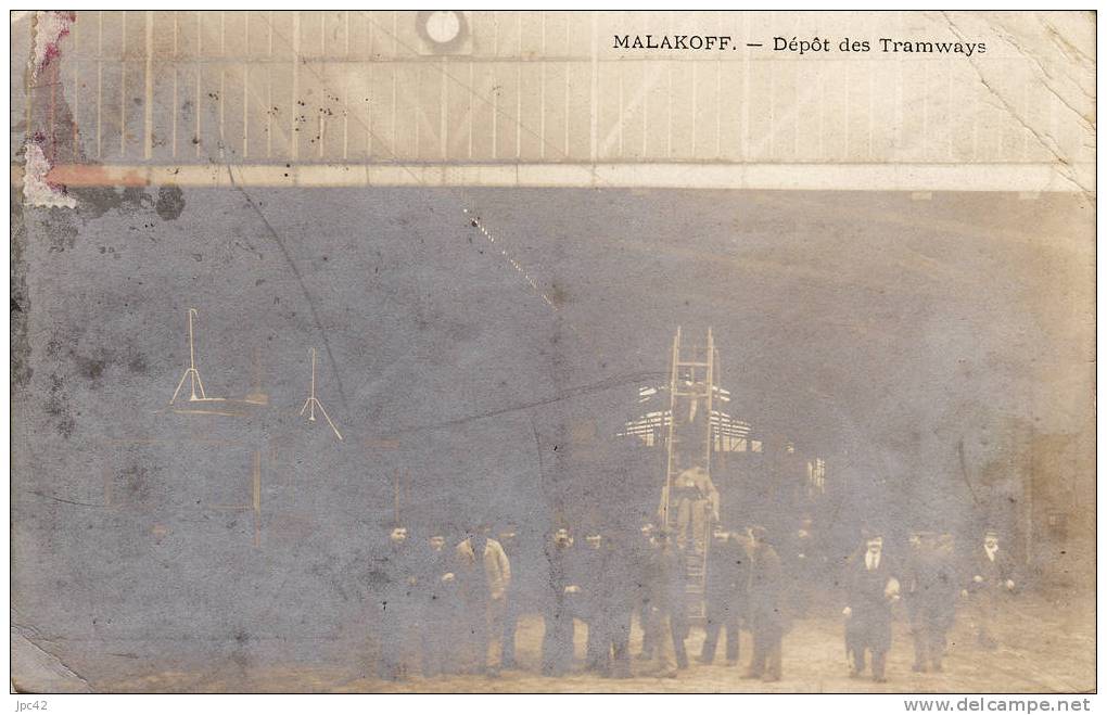 Malakoff Depot Tramways  Plies Haut Droite - Malakoff