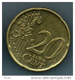 Pays-Bas 20 Cts Euro 2002 Sup - Nederland