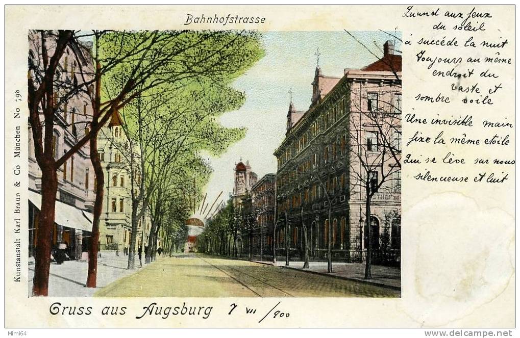 BAVIERE . GRUSS AUS  AUGSBURG . LITHOGRAPHIE - Augsburg