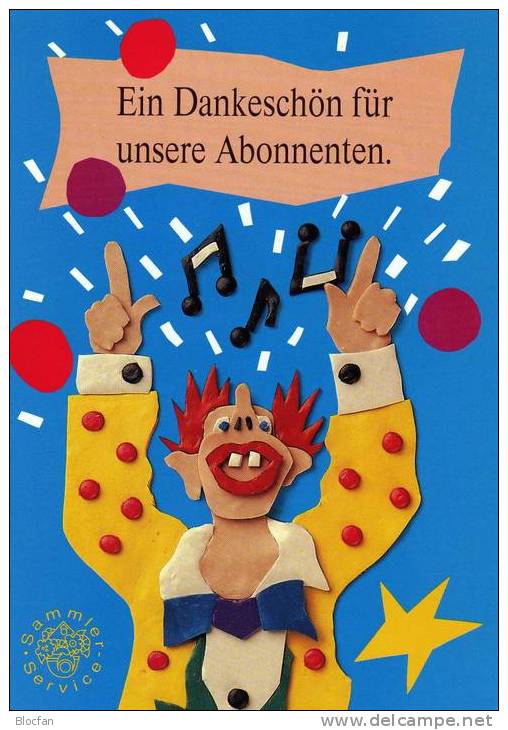 Musik - Clown Für Die Kinder Jahresblock 1993 BRD 1695, Bl.27 + JG10 ** Plus O 10€ - Poupées