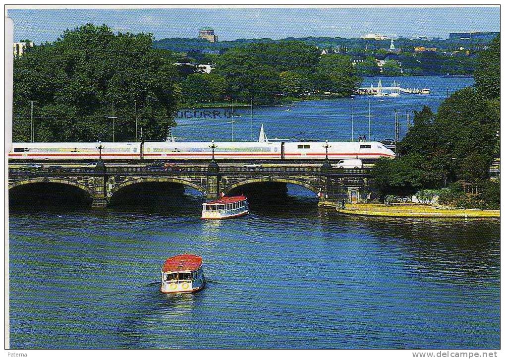 Postal , Vista Del Puente, Hamburgo (Alemania) - Harburg