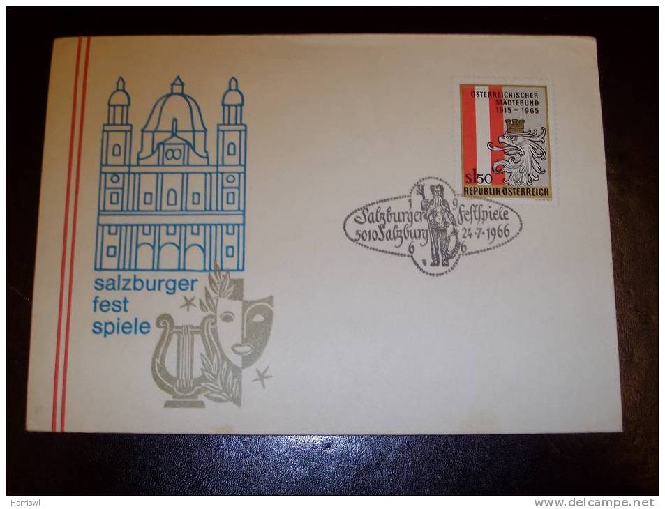 AUSTRIA 1966 FDC SALZBURGER FEST SPIELE - Briefe U. Dokumente