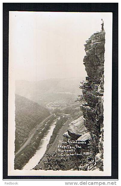 Real Photo Postcard View From Lovers Leap Thru The Narrows Cumberland Maryland USA - Ref 290 - Other & Unclassified