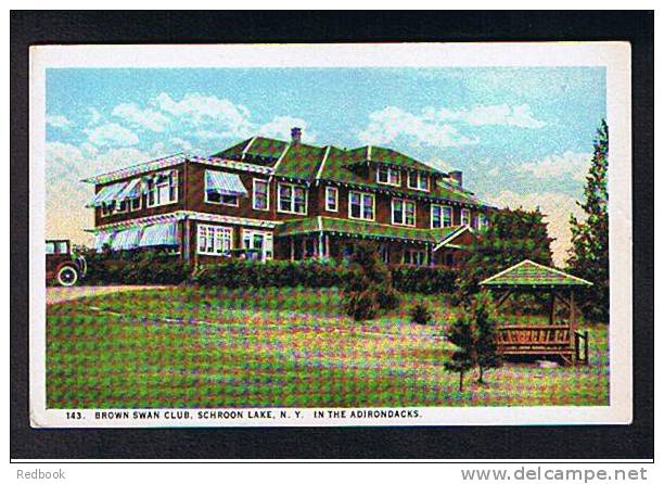 Early Postcard Brown Swan Club Schroon Lake New York In The Adirondacks USA - Ref 290 - Adirondack
