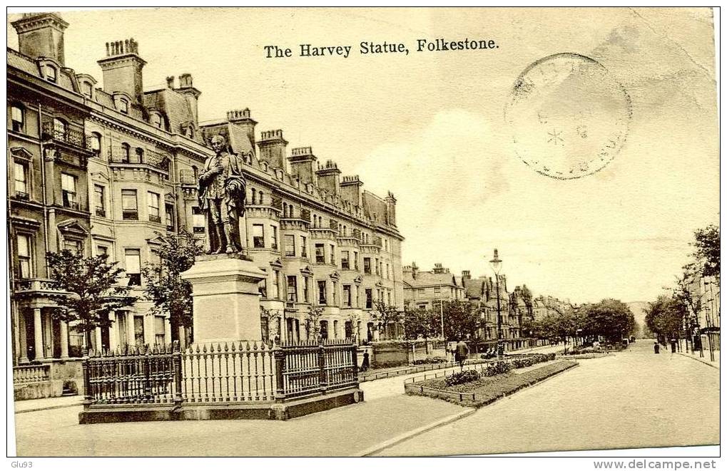 CPA - Folkestone - The Harvey Statue - Folkestone