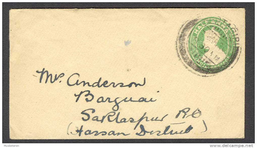 British India Postal Stationery Ganzsache Entier 'Petite' ..OTAGIRI Cover Locally Sent King George V. - 1911-35 Roi Georges V